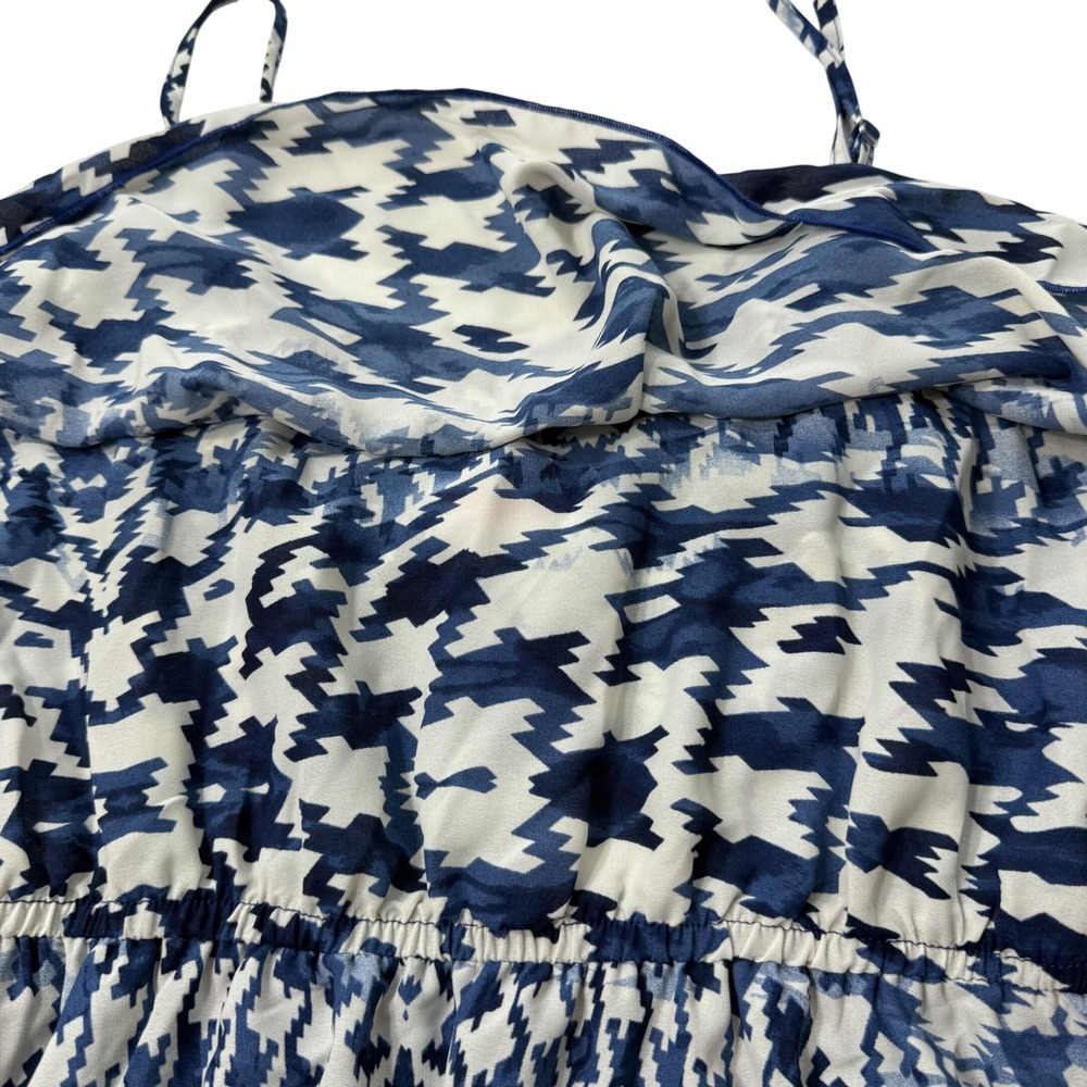 Moon Collection Blue and White Printed Maxi Dress - Picture 9 of 12
